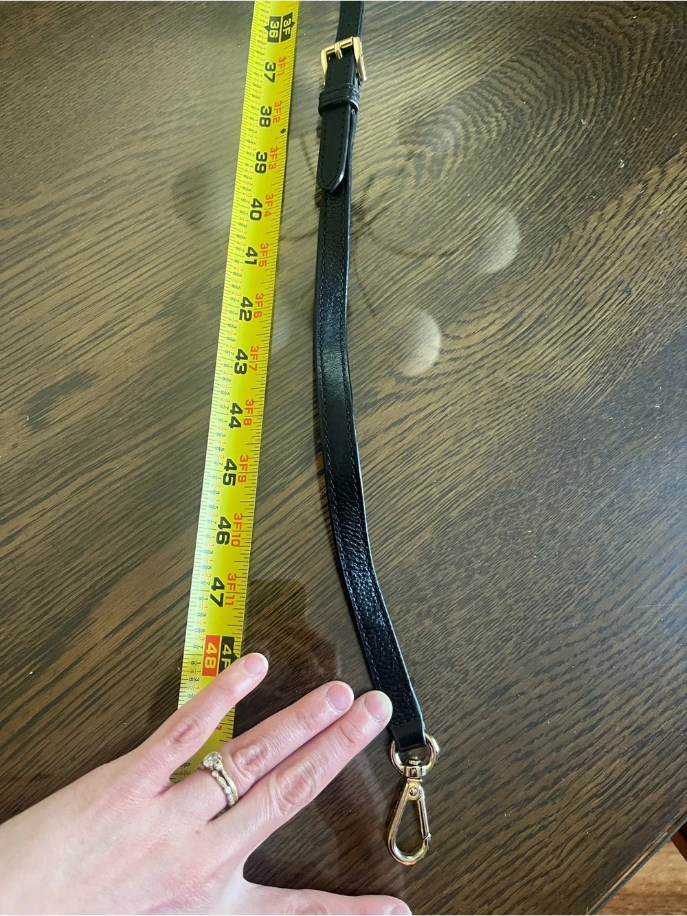 Michael Kors Black Textured Purse Strap with Gold Hardware
